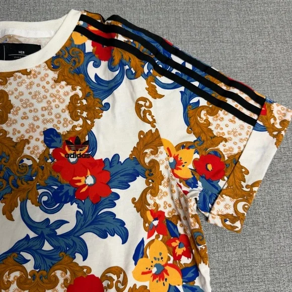 Adidas Originals Her Studio London Floral Baroque T-Shirt Dress - Picture 5 of 11